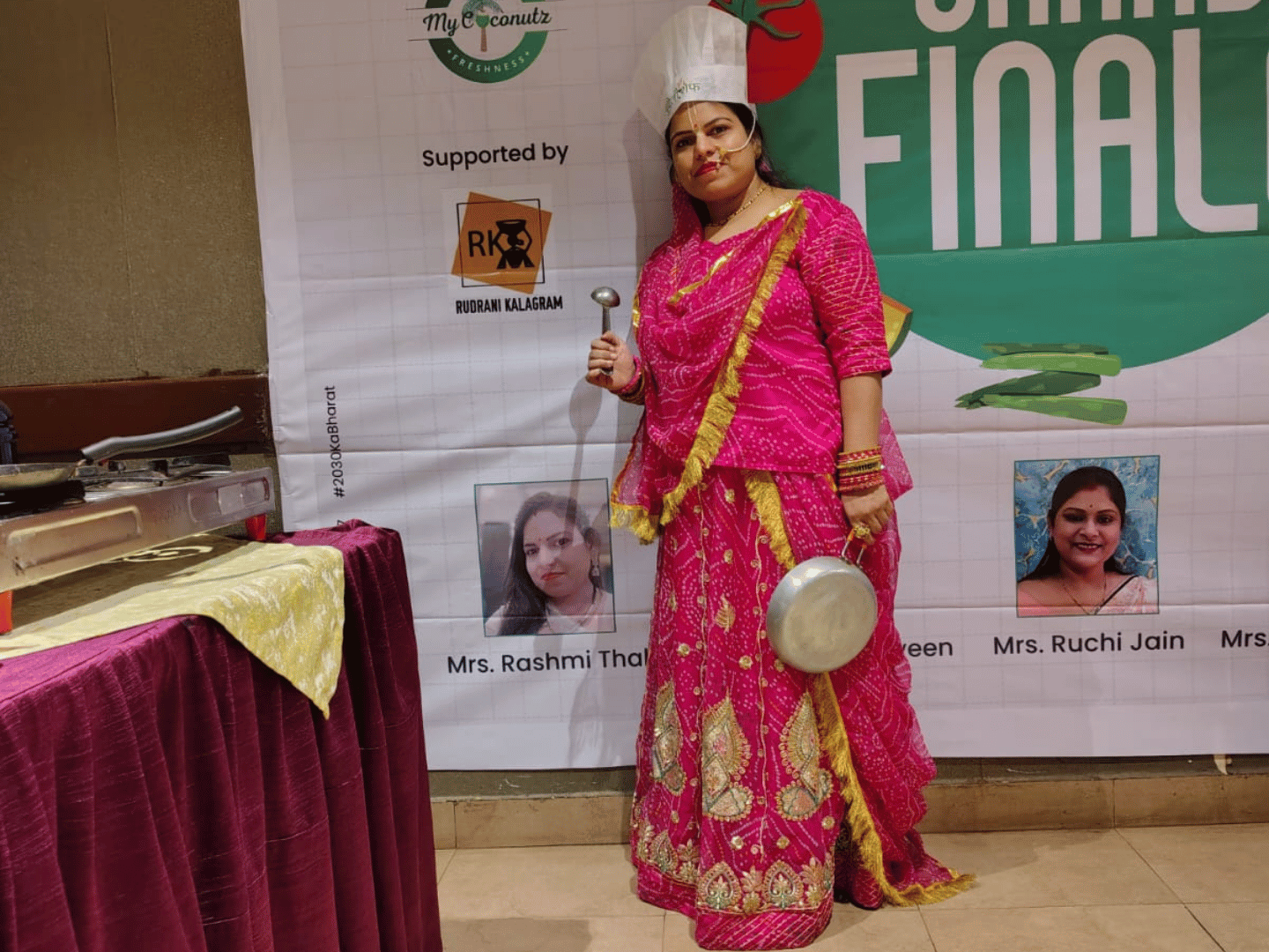 Bundeli Chef finale event showcasing a competition participant